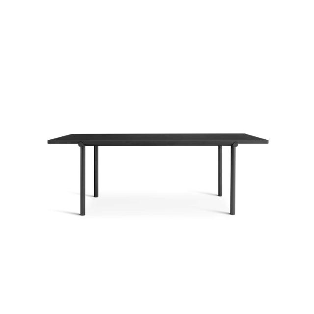 TUBBY TUBE table - 200x90 cm - Black frame/Black tabletop