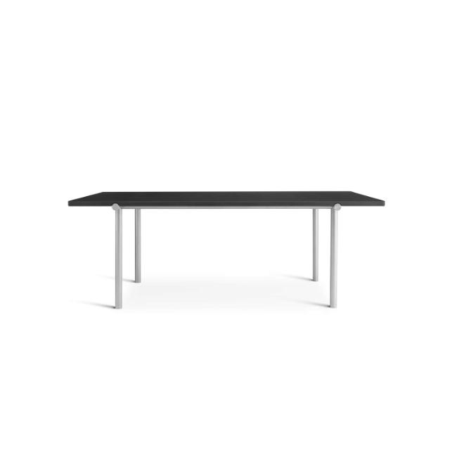 TUBBY TUBE table - 200x90 cm - Aluminum frame/Black tabletop
