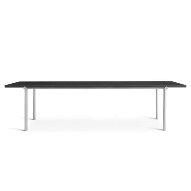 TUBBY TUBE table - 270x90 cm - Aluminum stel/Black bordplade