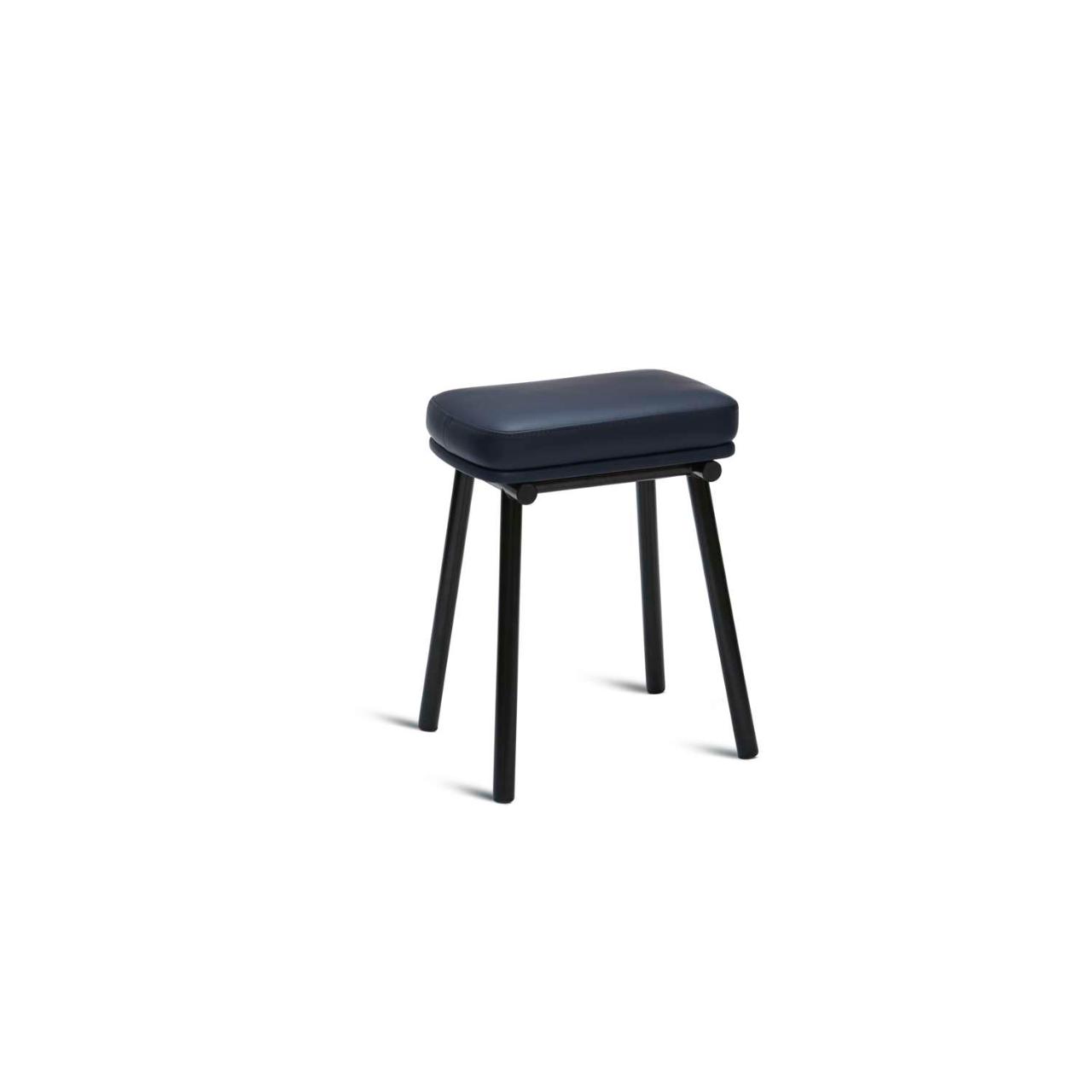 TUBBY TUBE stool (Part II/II) -  SH48 cm, Upholstery seat assembled on black frame, Upholstery price group 5