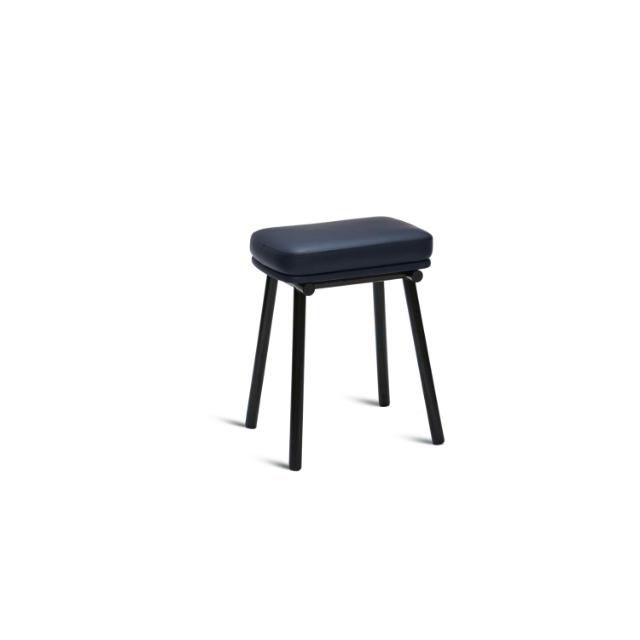 TUBBY TUBE stool (Part II/II) -  SH48 cm, Upholstery seat assembled on black frame, Upholstery price group 5