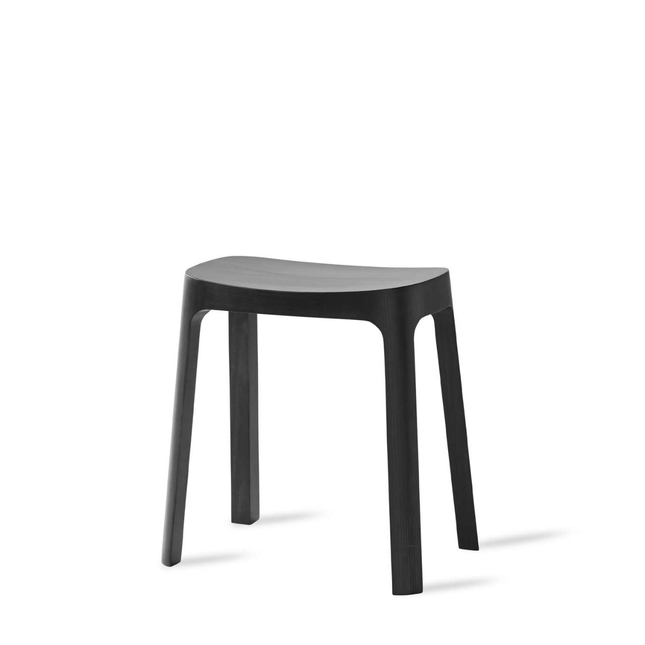 CROFTON stool - SH45 - sortbejdset fyrretræ