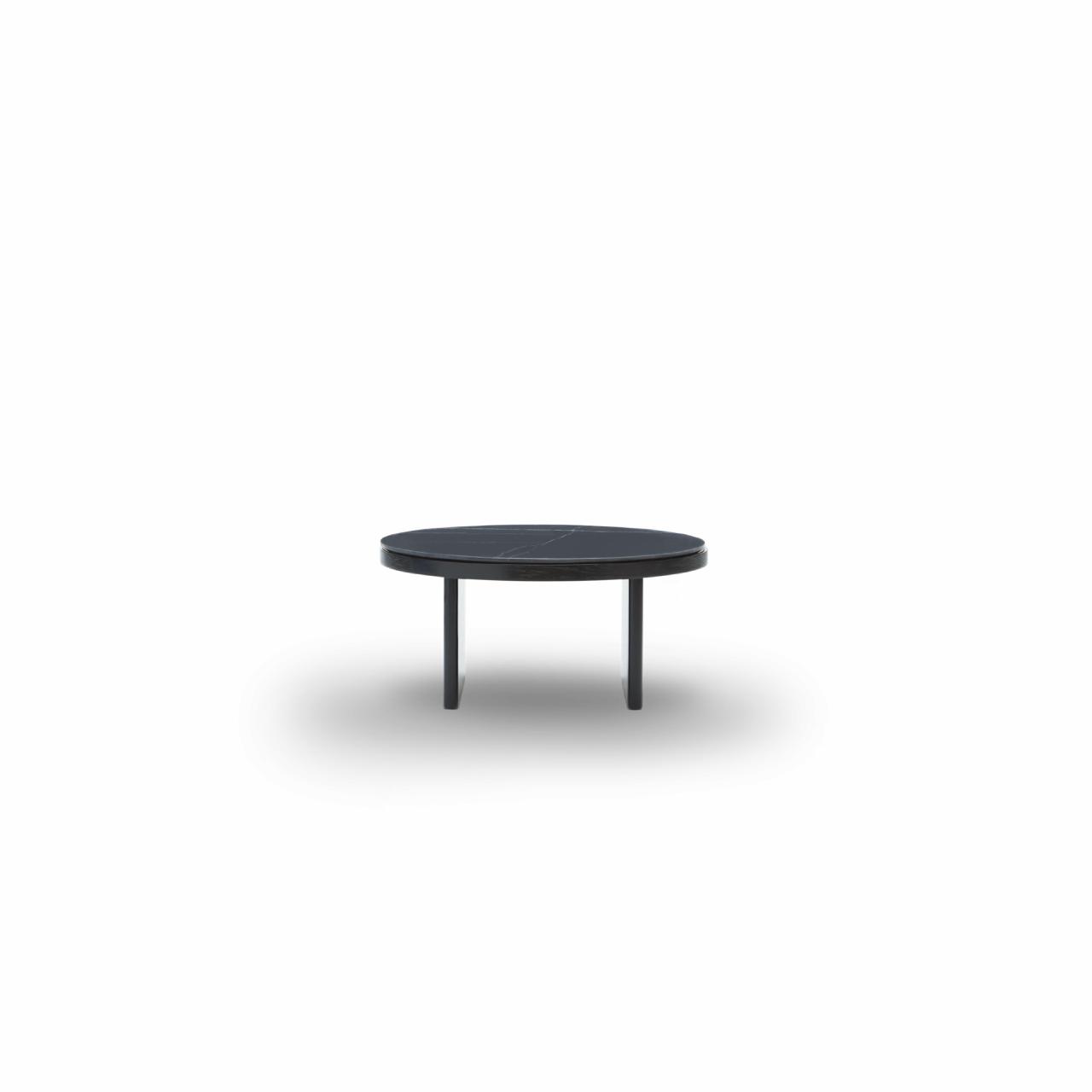 ANZA table - ø65 x H29 cm - Frame stained Black oak