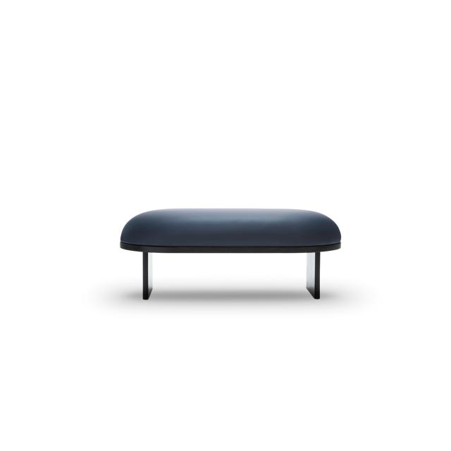 ANZA 120 bench - L120 x W65 x H44 cm - Stained Black (on oak) frame