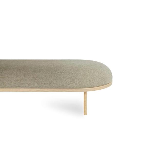ANZA 160 bench - L160 x W65 x H44 cm - Natural Oak frame