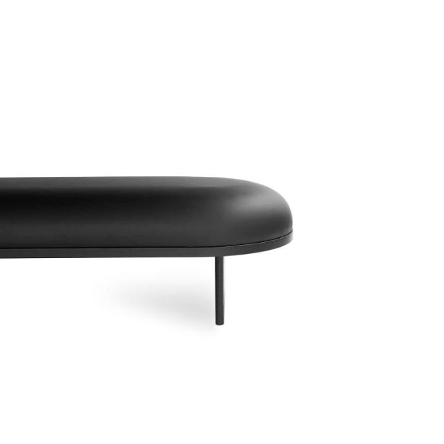 ANZA 160 bench - L160 x W65 x H44 cm - Stained Black (on oak) frame