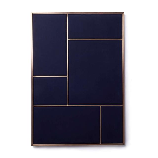 NOUVEAU PIN - Large - Brass - Navy Blue