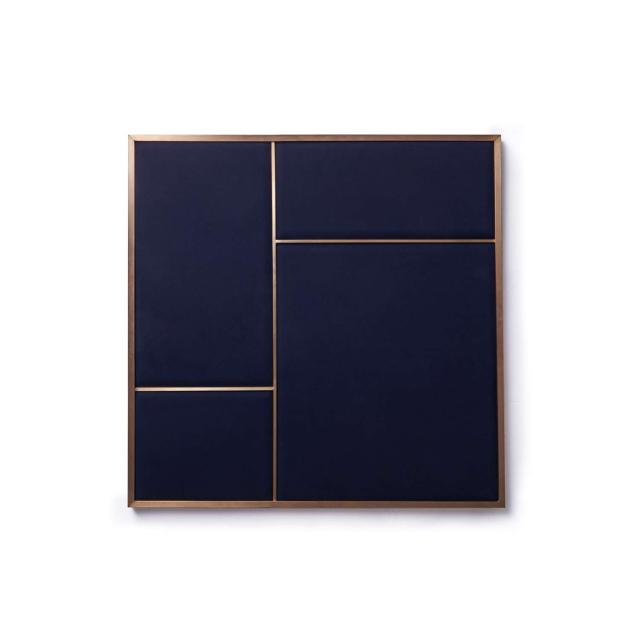 NOUVEAU PIN - Medium - Brass - Navy Blue