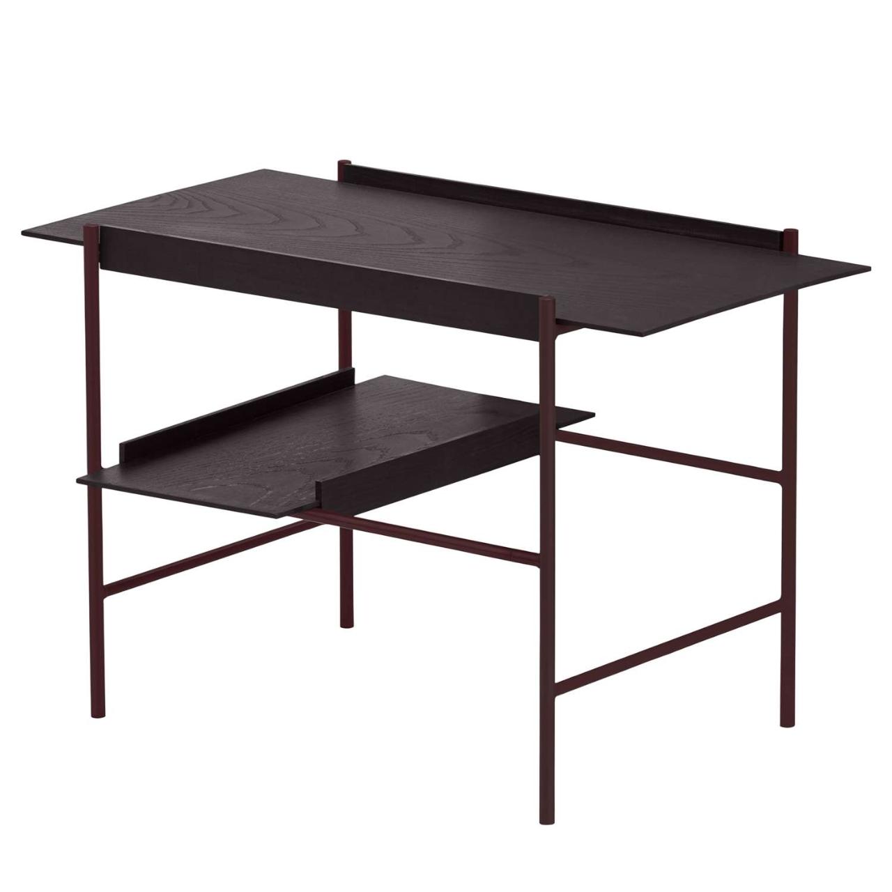 KANSO tray table - Black ash - Fig Purple frame