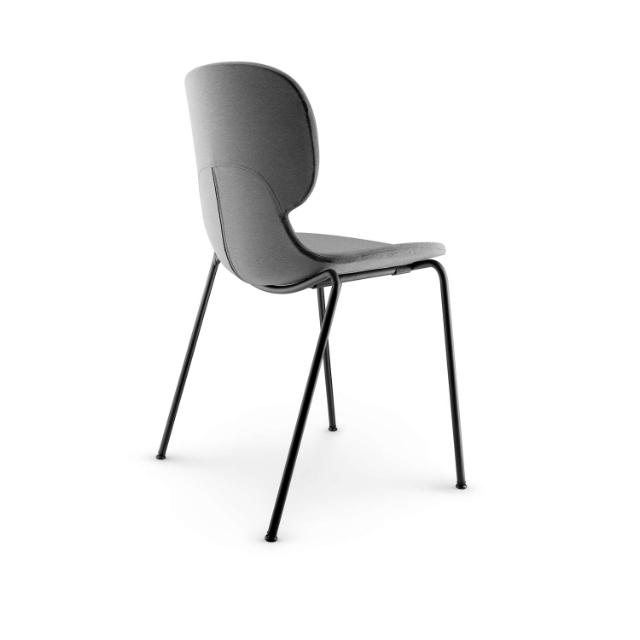 COMBO dining chair w. full upholstery - Black