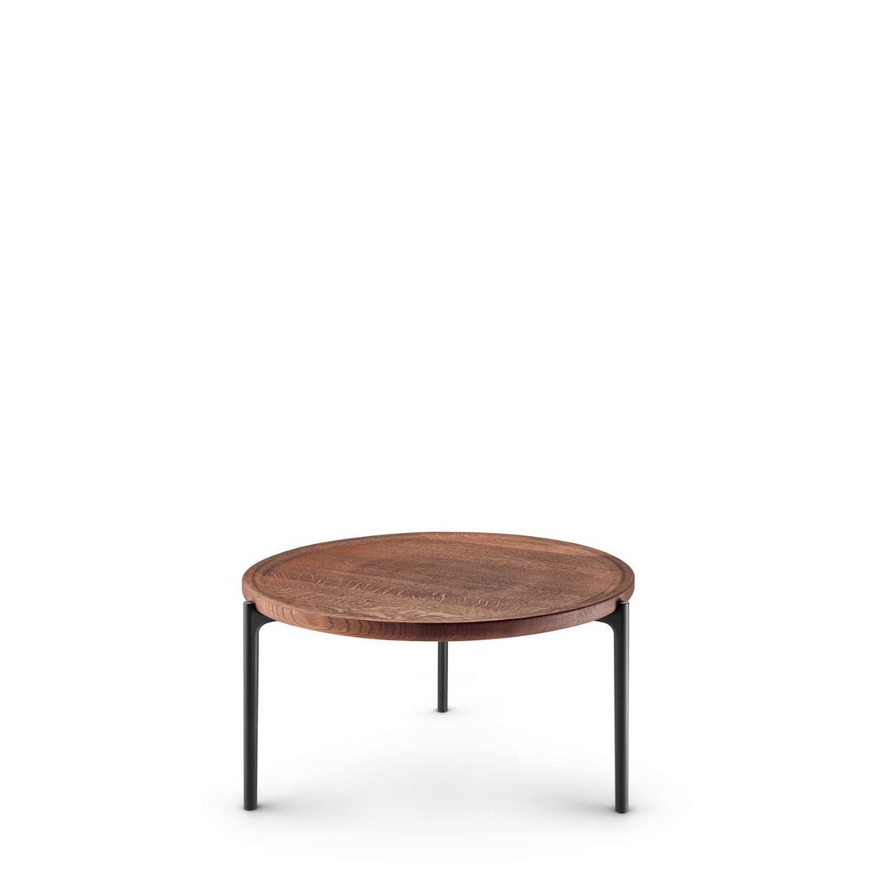 SAVOYE table - Oak smoke stained oiled - ø60x35 cm