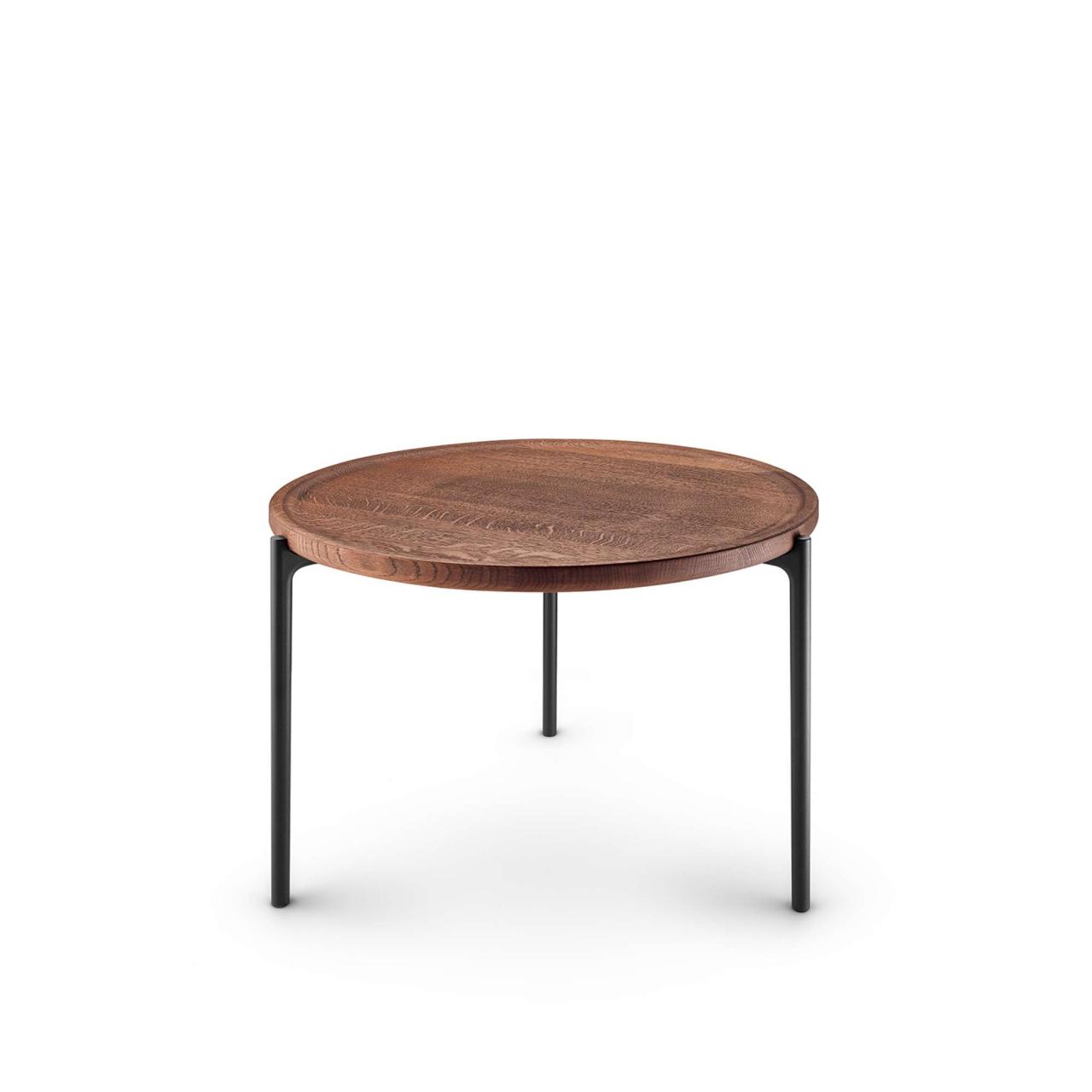 Savoye lounge table - Ø60 cm - 42 cm - Smoked oak