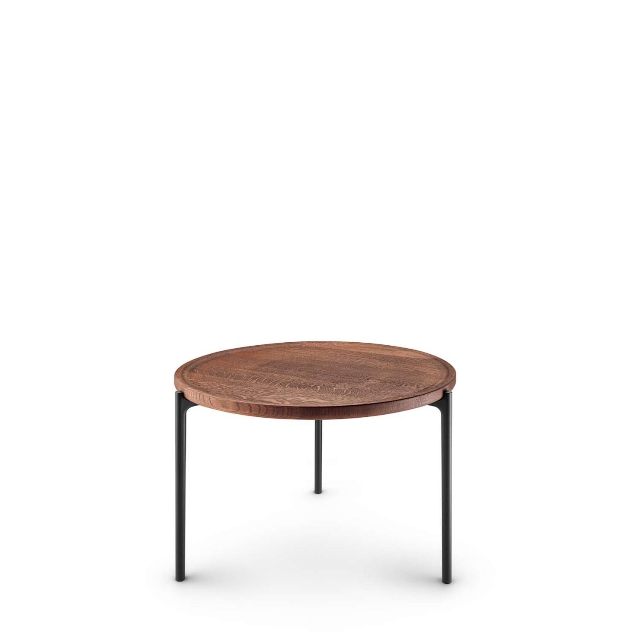 SAVOYE table - Oak smoke stained oiled - ø60x42 cm