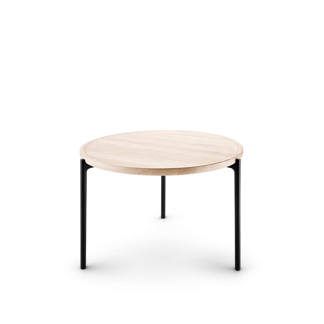 Savoye lounge table - Ø60 cm - 42 cm - White oiled