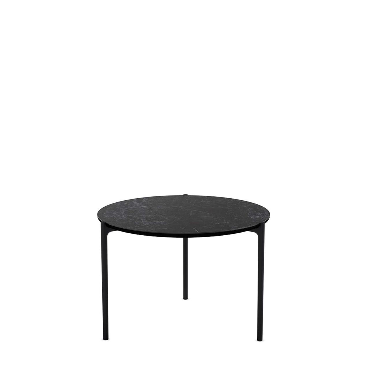 SAVOYE table - Ceramic Black - ø60x42 cm