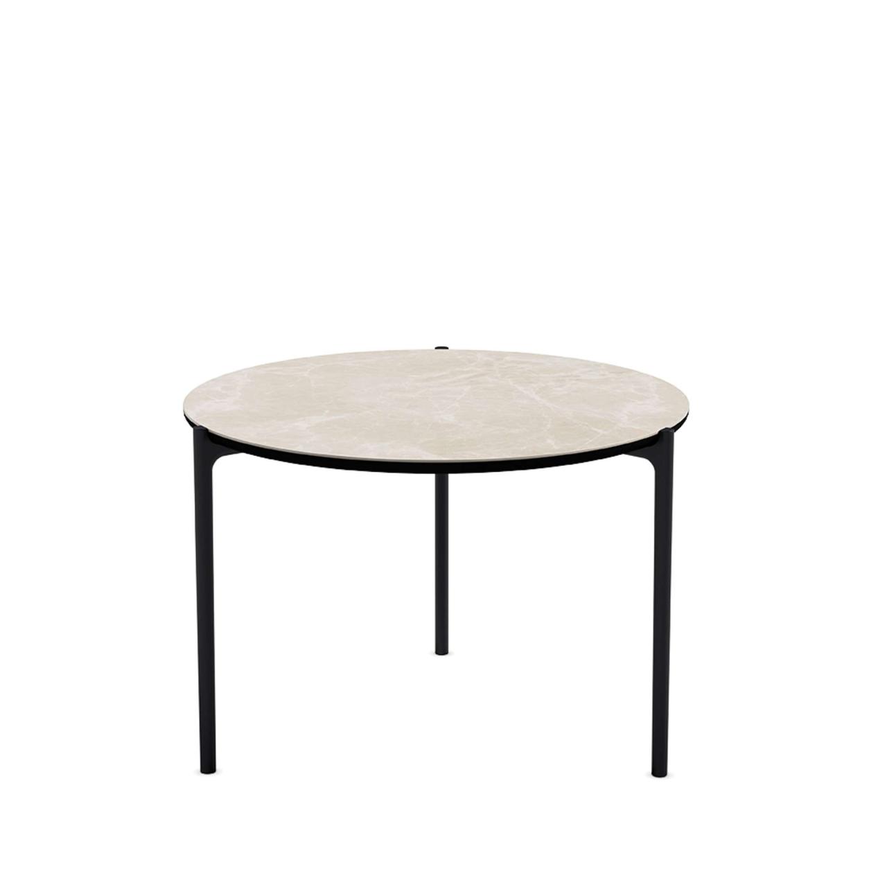 Savoye lounge table - Ø60 cm - 42 cm - Ceramic beige