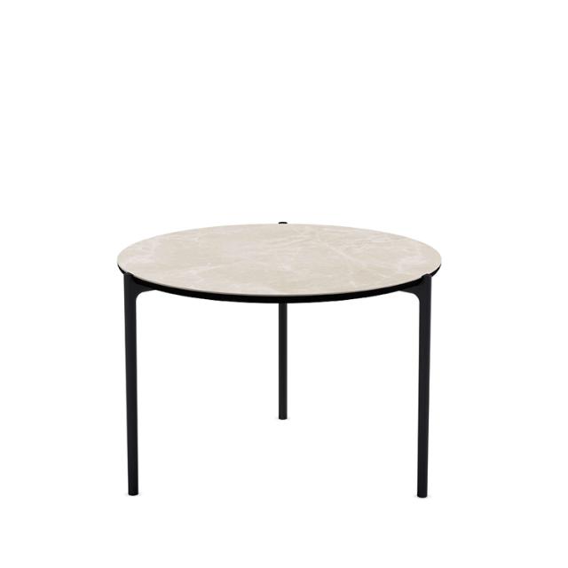Savoye lounge table - Ø60 cm - 42 cm - Ceramic beige
