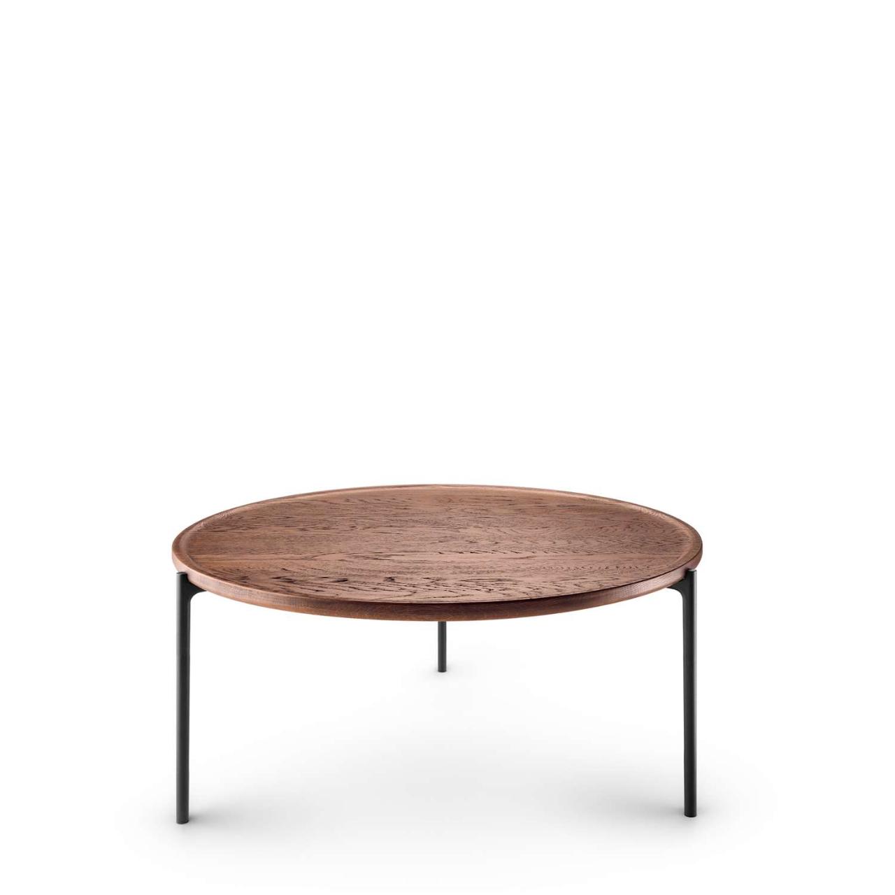 SAVOYE table - Oak smoke stained oiled - ø90x42 cm