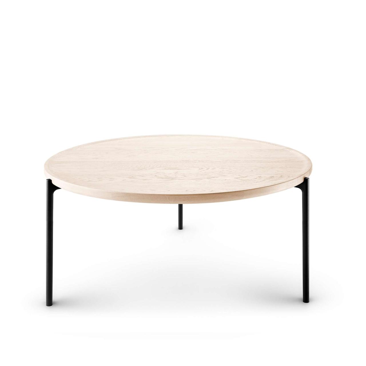 Savoye lounge table - Ø90 cm - 42 cm - White oiled