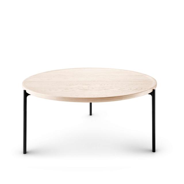 Savoye lounge table - Ø90 cm - 42 cm - White oiled