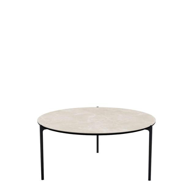 SAVOYE table - Ceramic Beige - ø90x42 cm