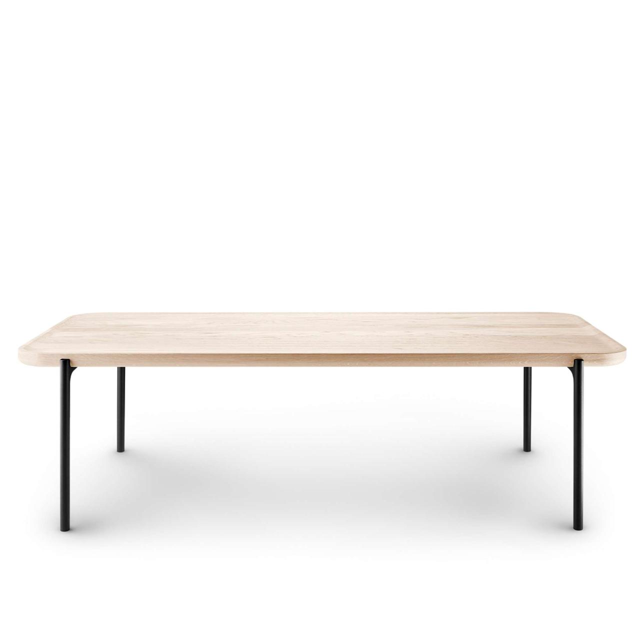 Savoye lounge table - 50x120 cm - 35 cm - White oiled