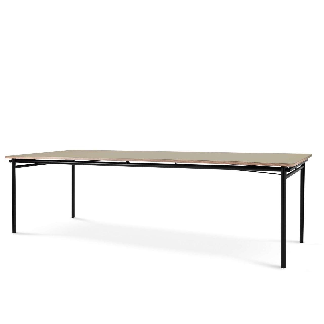 TAFFEL table - pebble - 90x250/370
