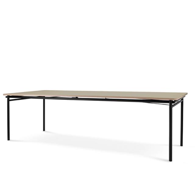 TAFFEL table - pebble - 90x250/370