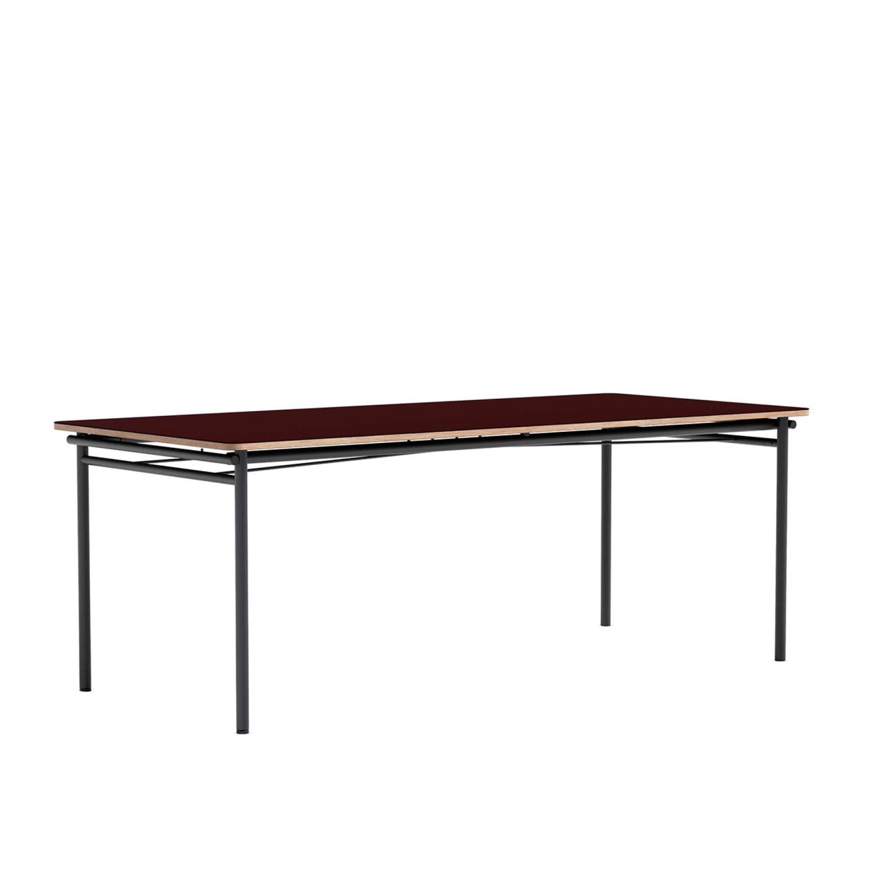 TAFFEL table - burgundy - 90x200/320