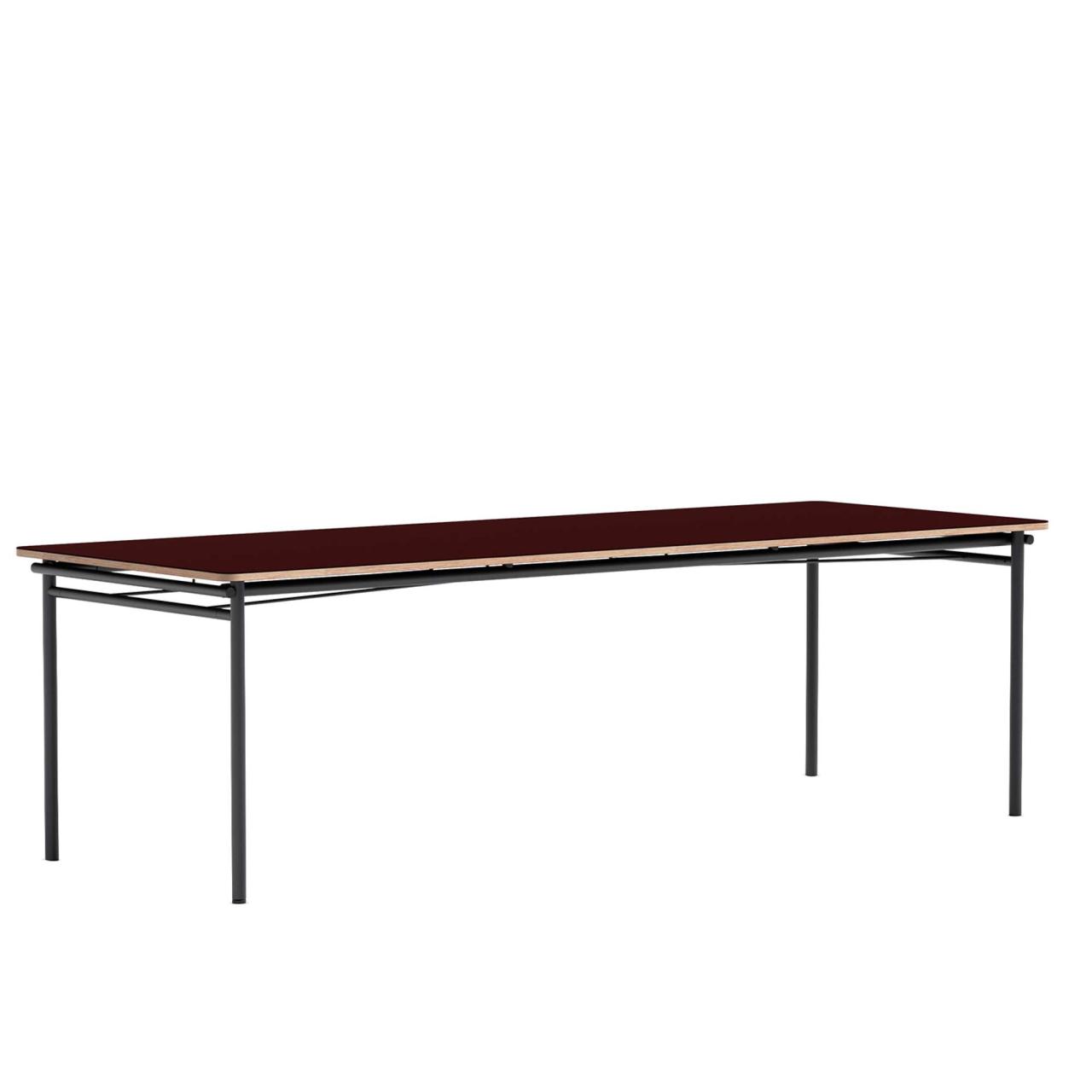 TAFFEL table - burgundy - 90x250/370