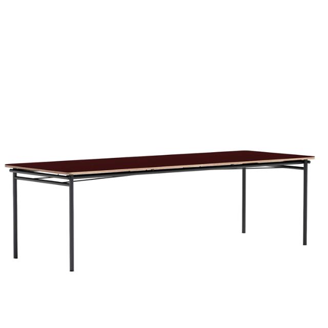 TAFFEL table - burgundy - 90x250/370