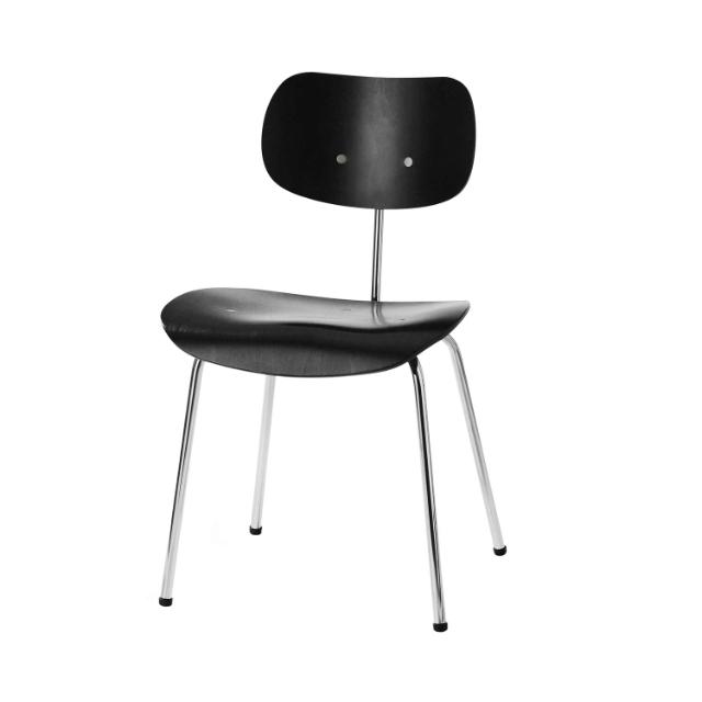 EIERMANN SE68 chair - stained Black/chrome frame
