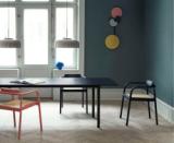 TUBBY TUBE table (Part I/II) -  Black powder coated steel frame, L130 cm, supports L180 or L200 cm table top