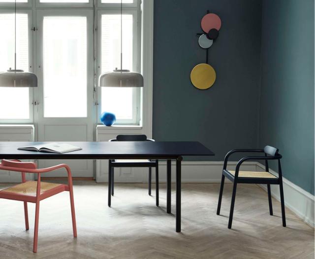 TUBBY TUBE table (Part I/II) -  Black powder coated steel frame, L130 cm, supports L180 or L200 cm table top