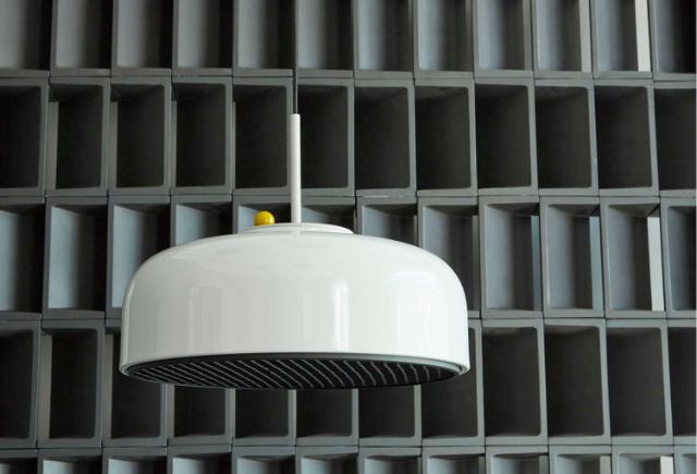 PODGY pendant - Ash Grey with Turmeric Yellow dimmer