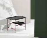 KANSO tray table - Black ash - Fig Purple frame