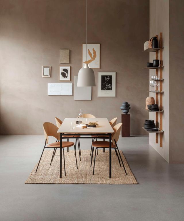 TAFFEL table - pebble - 90x150/210