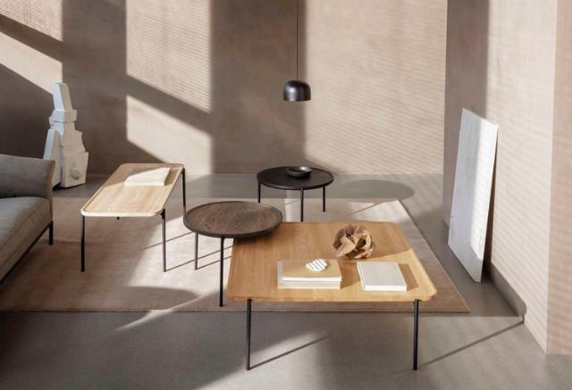Savoye lounge table - Ø60 cm - 42 cm - Smoked oak