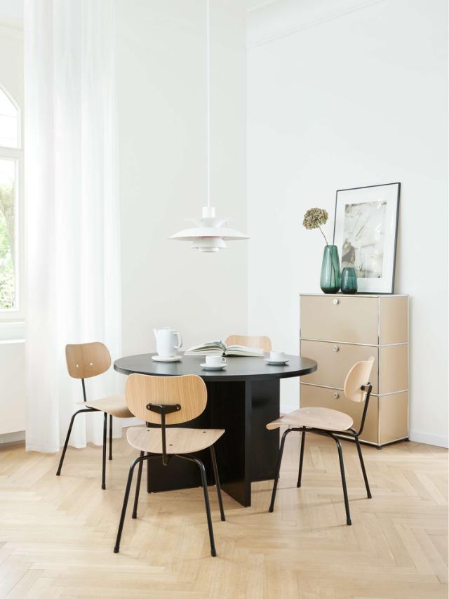 EIERMANN SE68 chair - oak/Black frame