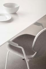 COMBO shell chair, w. full upholstery, white