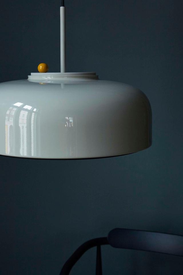 PODGY pendant - Ash Grey with Turmeric Yellow dimmer