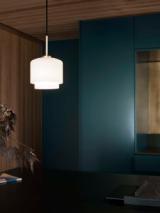 MEGUMI pendant - ø18 cm - Brass / Opal glass