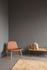 Yuuga Loungestol - Olieret eg m. cognac læder