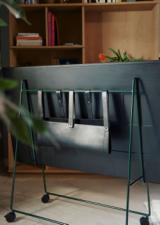CARRY TV stand on castors - Cedar Green