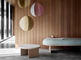 ANZA table - ø65 x H29 cm - Frame natural oak