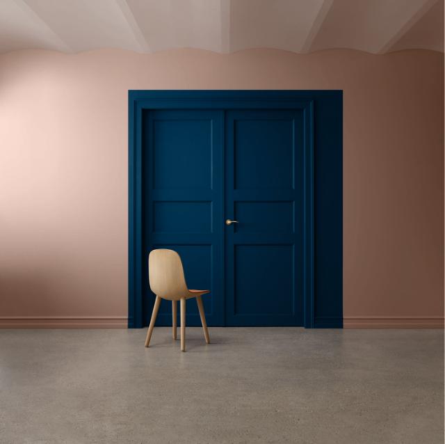 YUUGA dining chair - Nature oak/Cognac leather