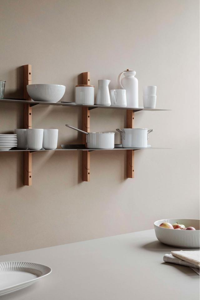 Smile shelves - 80x20 cm - Grey - 2 pcs.