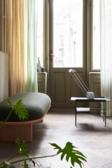 KANSO tray table - Black ash - Fig Purple frame