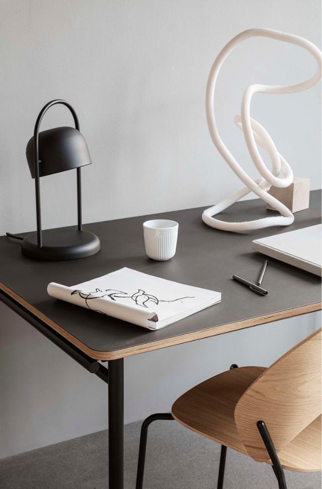 Taffel dining table - Black - 90x150/210 cm