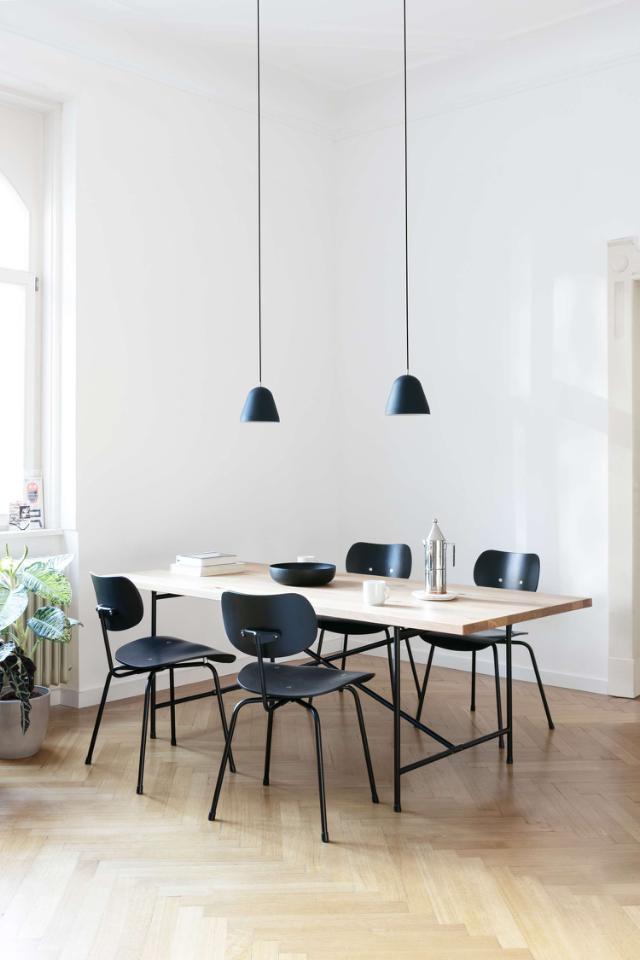 EIERMANN SE68 chair - stained Black/chrome frame